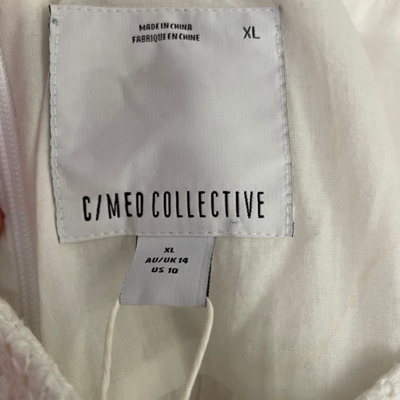 White Spaghetti Strap Summer Dress - C/MEO Collective Awakened Mini Dress - Picture 6 of 7